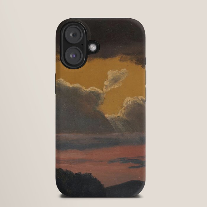 "Cloud Study over Landscape" by Knud Baade, 1838 iPhone Case