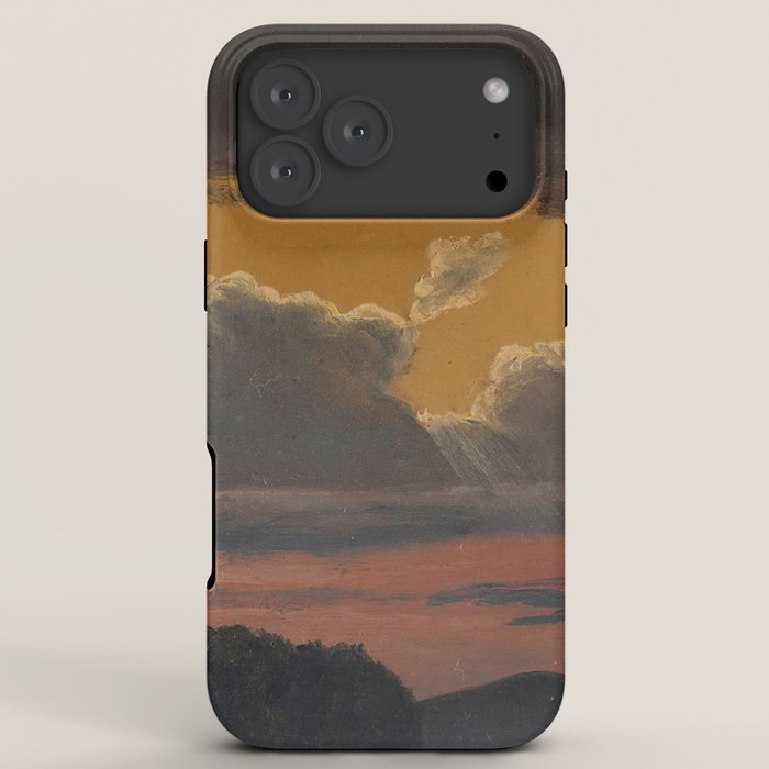 "Cloud Study over Landscape" by Knud Baade, 1838 iPhone Case