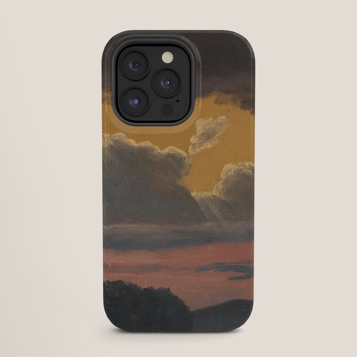 "Cloud Study over Landscape" by Knud Baade, 1838 iPhone Case