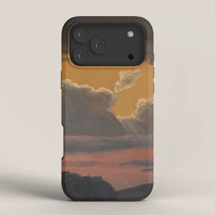 "Cloud Study over Landscape" by Knud Baade, 1838 iPhone Case
