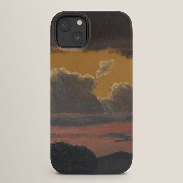 "Cloud Study over Landscape" by Knud Baade, 1838 iPhone Case