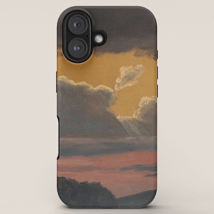 "Cloud Study over Landscape" by Knud Baade, 1838 iPhone Case