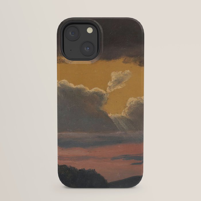 "Cloud Study over Landscape" by Knud Baade, 1838 iPhone Case