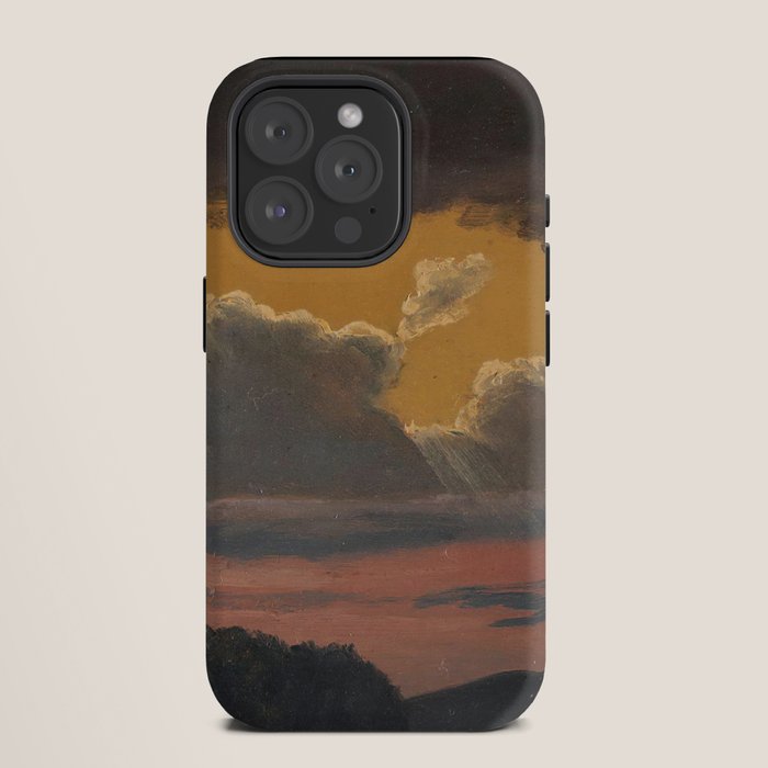"Cloud Study over Landscape" by Knud Baade, 1838 iPhone Case