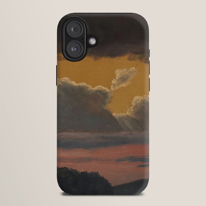 "Cloud Study over Landscape" by Knud Baade, 1838 iPhone Case