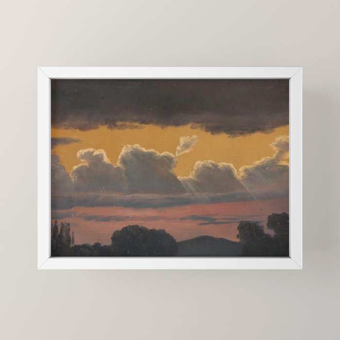 "Cloud Study over Landscape" by Knud Baade, 1838 Mini Art Print
