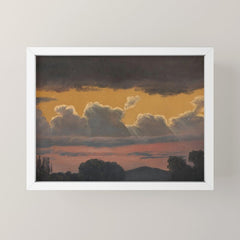 "Cloud Study over Landscape" by Knud Baade, 1838 Mini Art Print