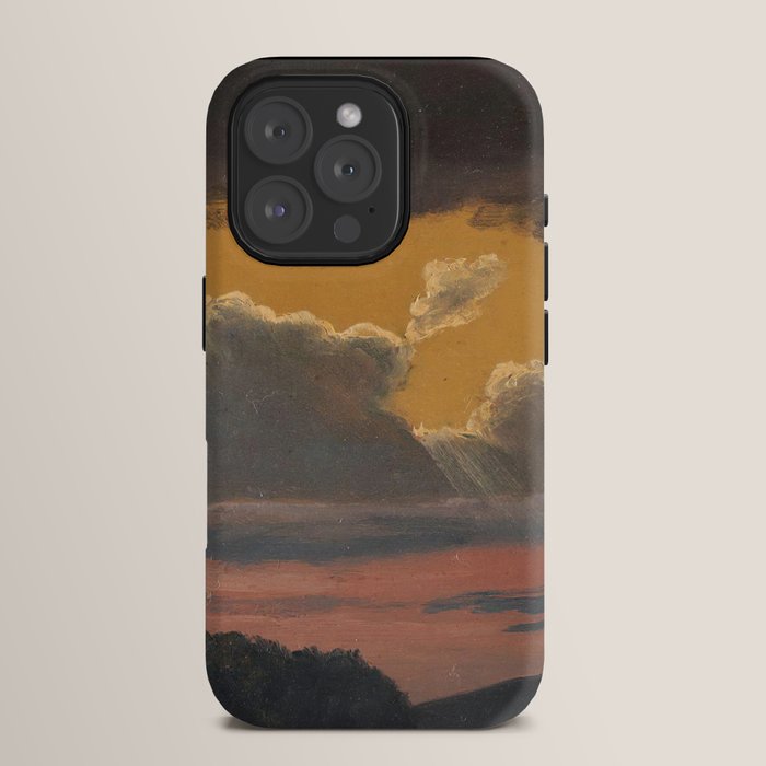 "Cloud Study over Landscape" by Knud Baade, 1838 iPhone Case