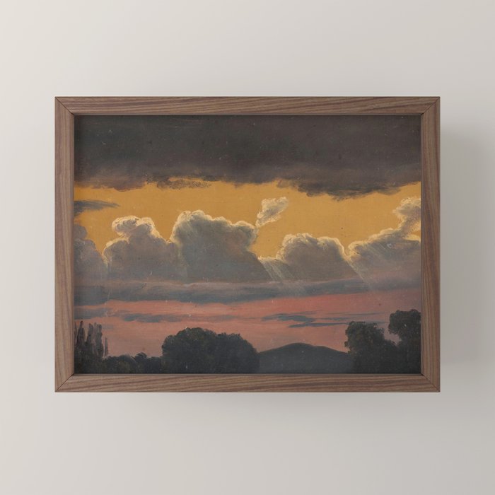 "Cloud Study over Landscape" by Knud Baade, 1838 Mini Art Print