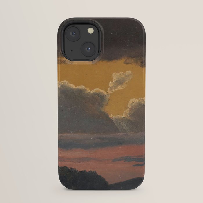 "Cloud Study over Landscape" by Knud Baade, 1838 iPhone Case