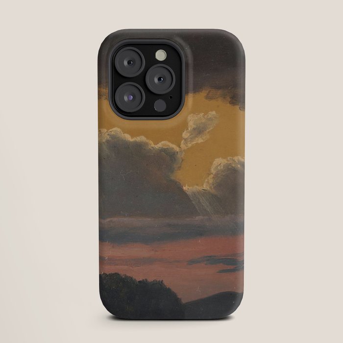 "Cloud Study over Landscape" by Knud Baade, 1838 iPhone Case