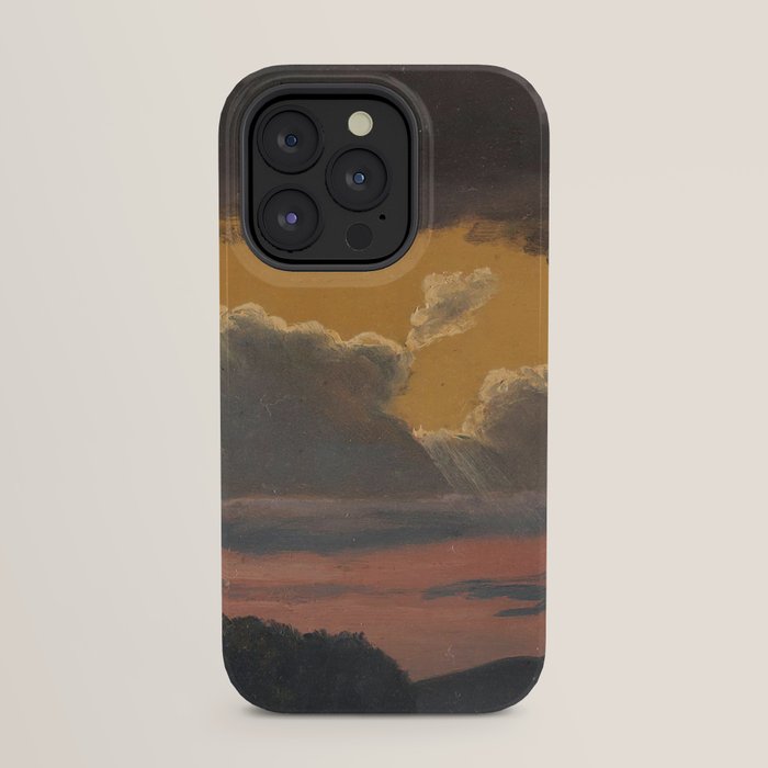 "Cloud Study over Landscape" by Knud Baade, 1838 iPhone Case