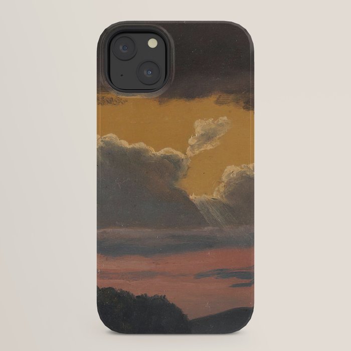 "Cloud Study over Landscape" by Knud Baade, 1838 iPhone Case