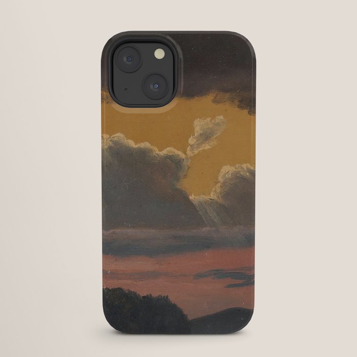 "Cloud Study over Landscape" by Knud Baade, 1838 iPhone Case