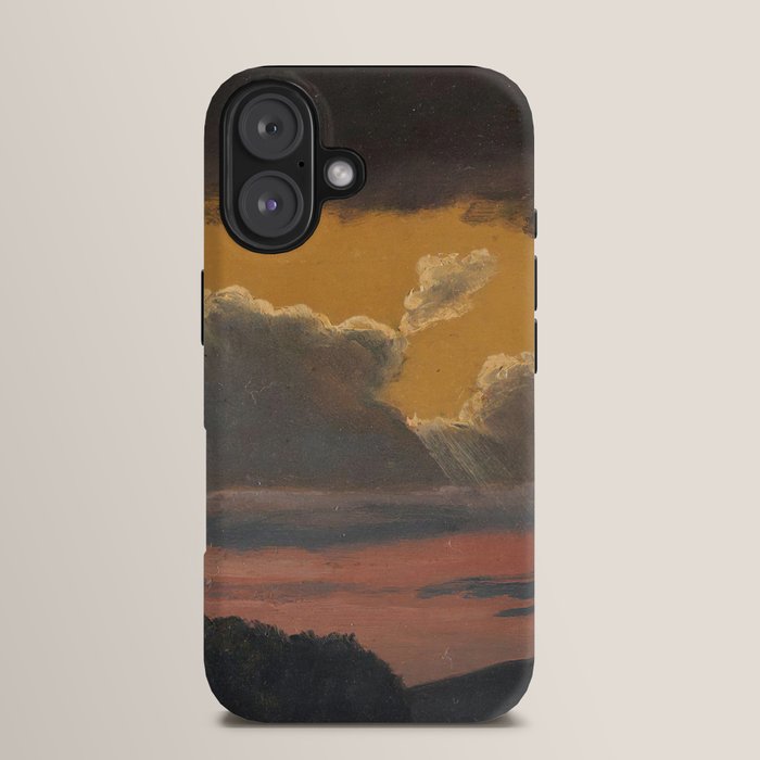"Cloud Study over Landscape" by Knud Baade, 1838 iPhone Case