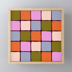1970s Disco Dancefloor Checkerboard Pattern Mini Art Print