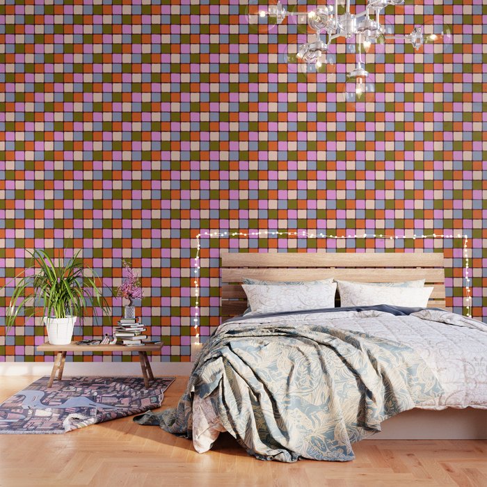 1970s Disco Dancefloor Checkerboard Pattern Wallpaper