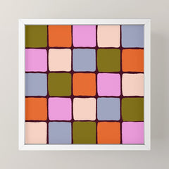 1970s Disco Dancefloor Checkerboard Pattern Mini Art Print