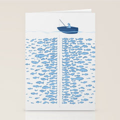 217 Finicky Fish (plenty of fish in the sea) Stationery Card