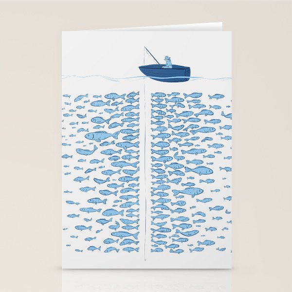 217 Finicky Fish (plenty of fish in the sea) Stationery Card