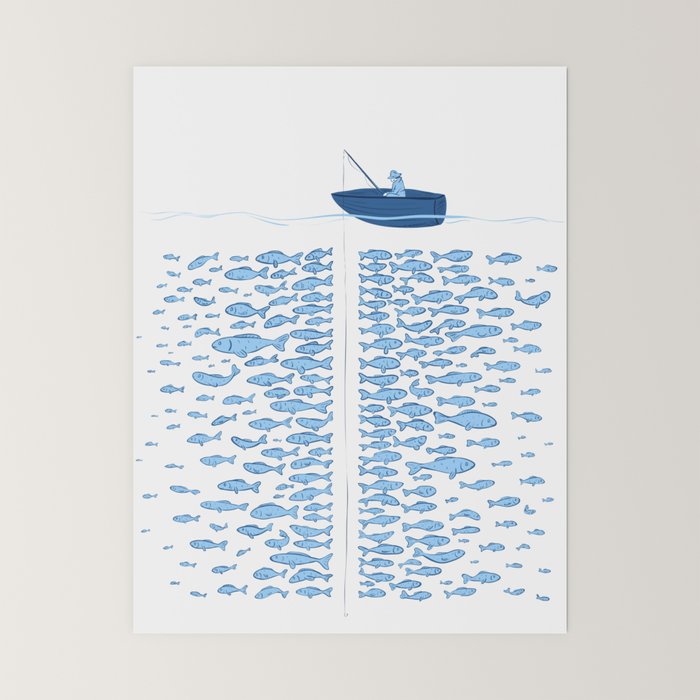217 Finicky Fish (plenty of fish in the sea) Mini Art Print