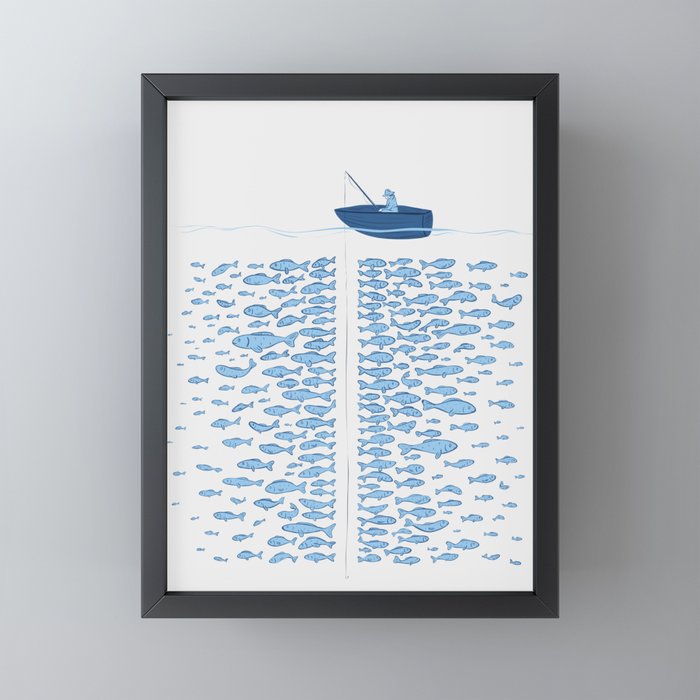 217 Finicky Fish (plenty of fish in the sea) Mini Art Print
