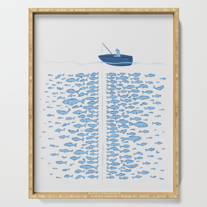 217 Finicky Fish (plenty of fish in the sea) Serving Tray