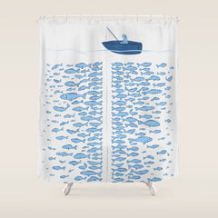 217 Finicky Fish (plenty of fish in the sea) Shower Curtain