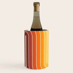 70s Retro Vintage Style Geometric Design 371 Autumn Wine Chiller