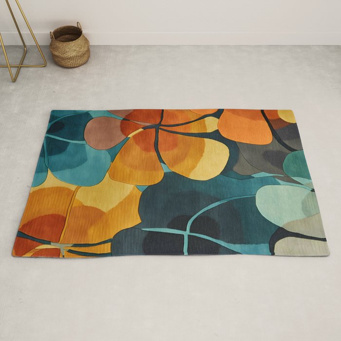 A Floral Palette of Colorful Petals Rug