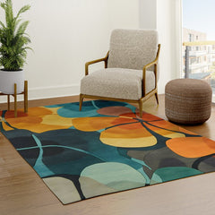 A Floral Palette of Colorful Petals Rug