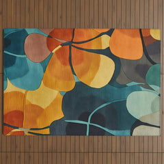 A Floral Palette of Colorful Petals Outdoor Rug