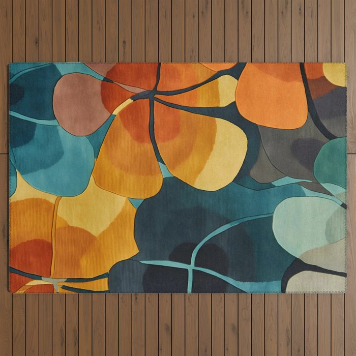 A Floral Palette of Colorful Petals Outdoor Rug