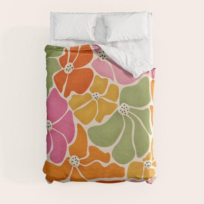 70's Florals Duvet Cover