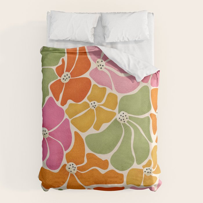 70's Florals Duvet Cover