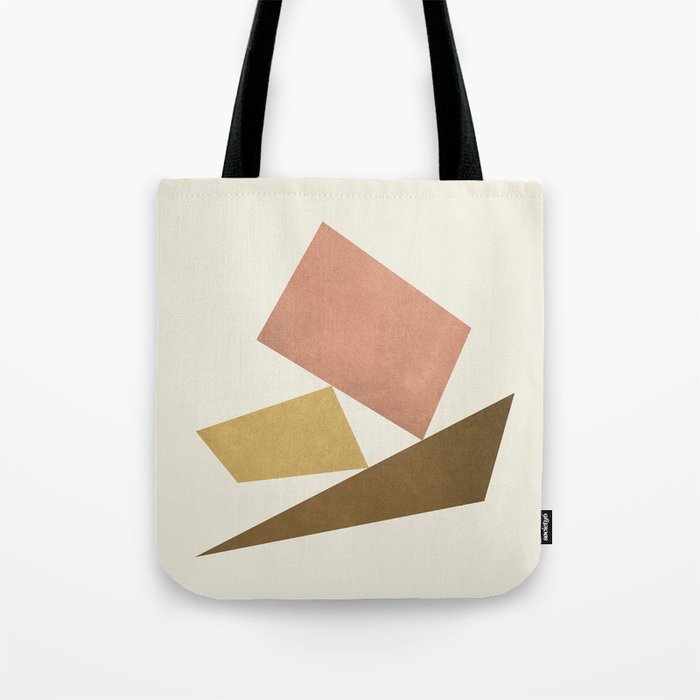 3 Forms Composition - Pink Tote Bag