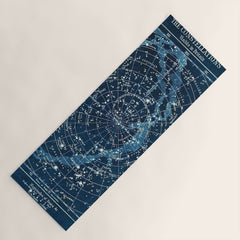 1900 Star Constellation Map - Chart Vintage Poster Yoga Mat