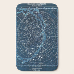 1900 Star Constellation Map - Chart Vintage Poster Bath Mat