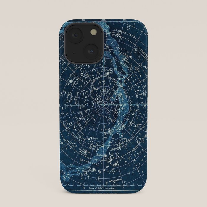 1900 Star Constellation Map - Chart Vintage Poster iPhone Case