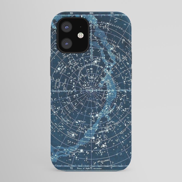 1900 Star Constellation Map - Chart Vintage Poster iPhone Case