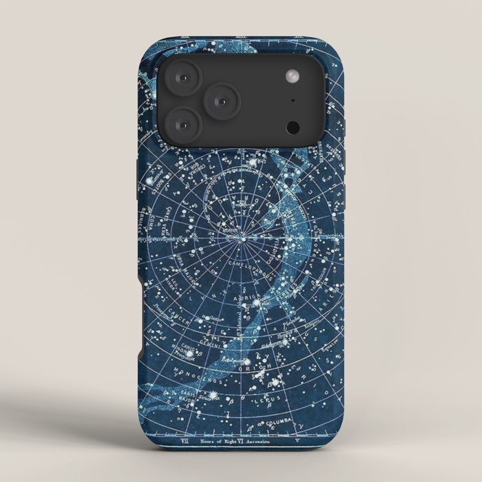 1900 Star Constellation Map - Chart Vintage Poster iPhone Case