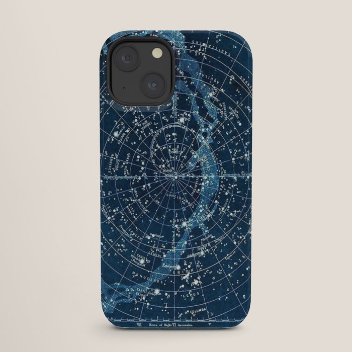 1900 Star Constellation Map - Chart Vintage Poster iPhone Case