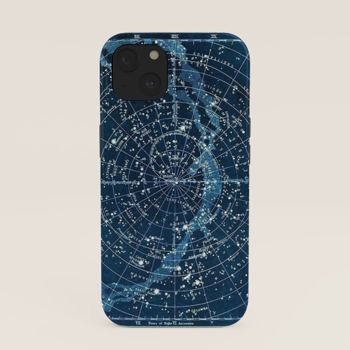 1900 Star Constellation Map - Chart Vintage Poster iPhone Case