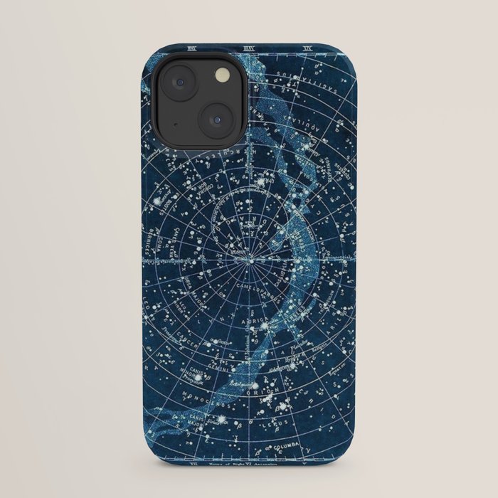 1900 Star Constellation Map - Chart Vintage Poster iPhone Case