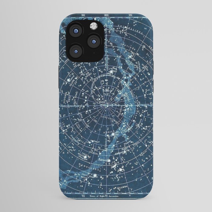 1900 Star Constellation Map - Chart Vintage Poster iPhone Case