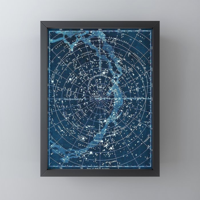 1900 Star Constellation Map - Chart Vintage Poster Mini Art Print