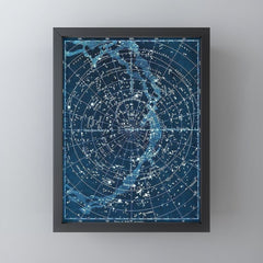 1900 Star Constellation Map - Chart Vintage Poster Mini Art Print