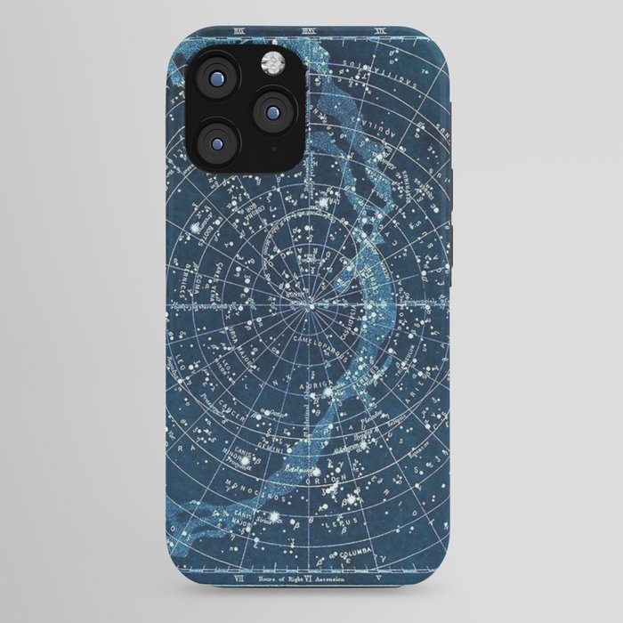 1900 Star Constellation Map - Chart Vintage Poster iPhone Case