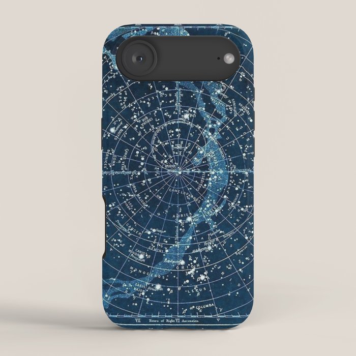 1900 Star Constellation Map - Chart Vintage Poster iPhone Case