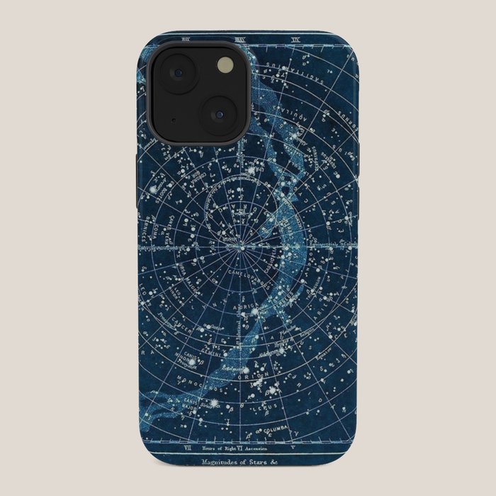 1900 Star Constellation Map - Chart Vintage Poster iPhone Case